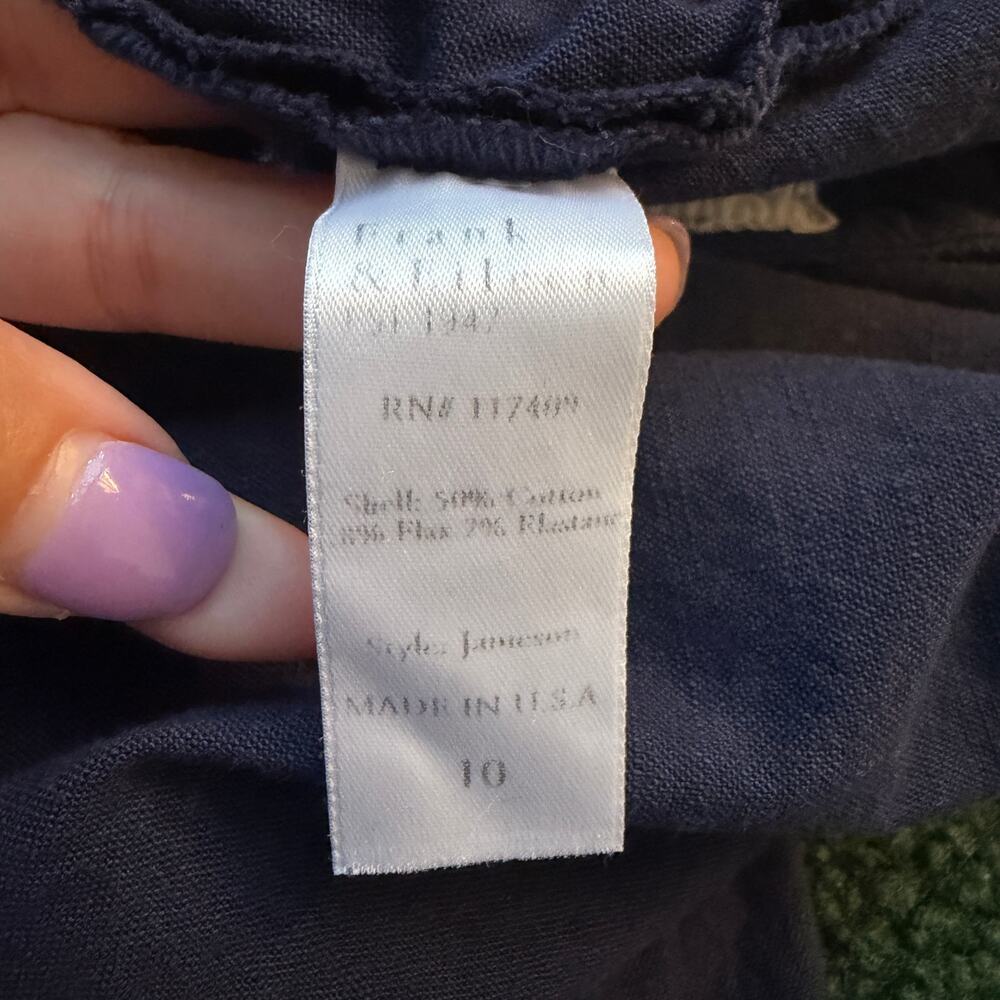 Frank & Eileen Jameson Utility Jogger in Navy Linen Size 10 - Picture 5 of 6